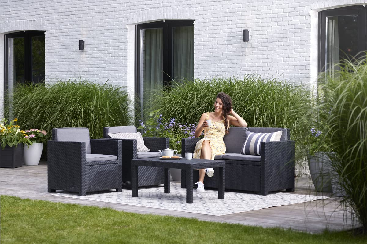 Victoria Lounge Sofa, 2-Sitzer Gartensofa Grau